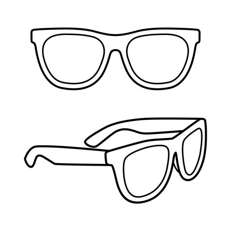 sunglasses outline drawing